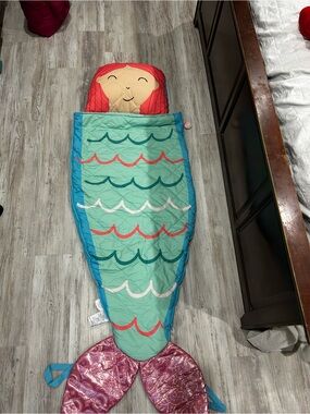Kids Mermaid Sleeping Bag - Teal & Pink